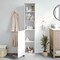 Flash Furniture Vega Freestanding Linen Tower Storage Cabinet w/Magnetic Close Door, In-Cabinet Adjustable Shelf FS-VEGA-BATH-2-WH-GG - alternate 8